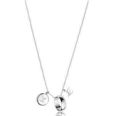 Louis Vuitton Collier Charms Monogram Eclipse Chain Necklace