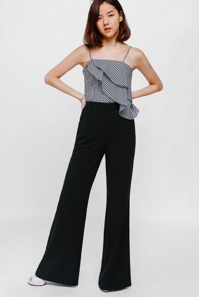 black flare pants high waisted