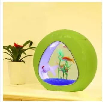 Mini Desktop Fish Tank Aquarium Creative Goldfish Tank Led