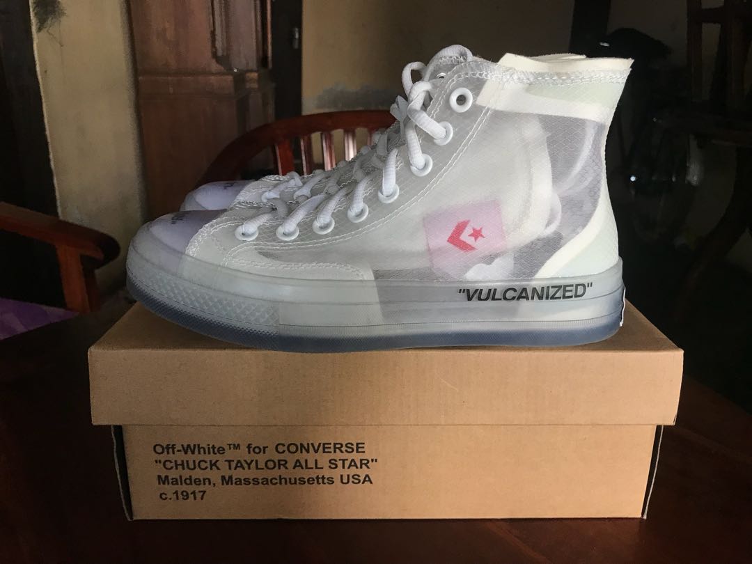 Off White X Converese Usa C 1917 Fesyen Pria Sepatu Sepatu Formal Di Carousell