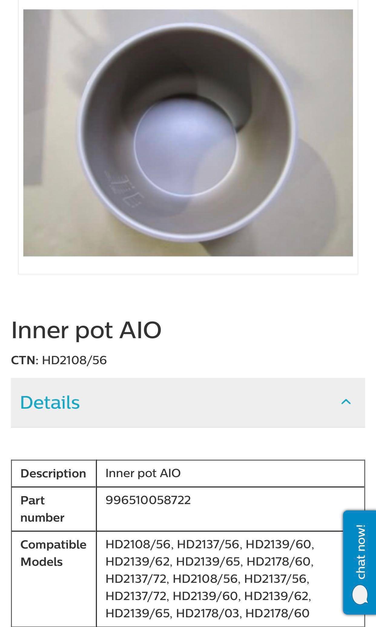 philips rice cooker inner pot replacement