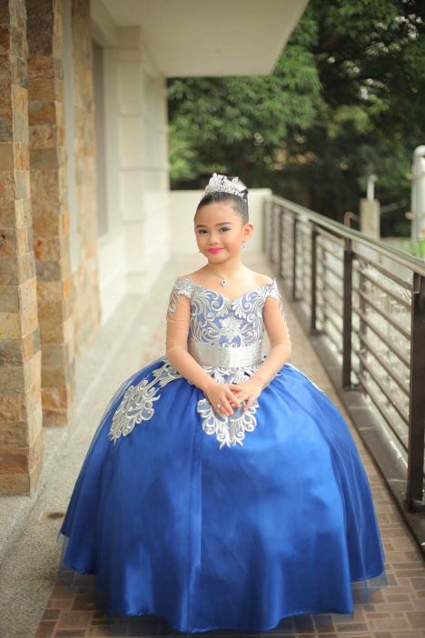 Blue gown for 7th birthday shop