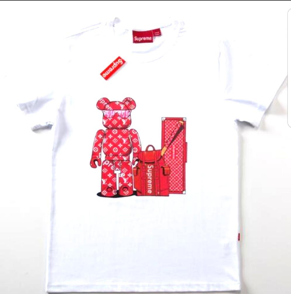 Supreme Bear X Louis Vuitton T-Shirt Mega Print, Men's Fashion