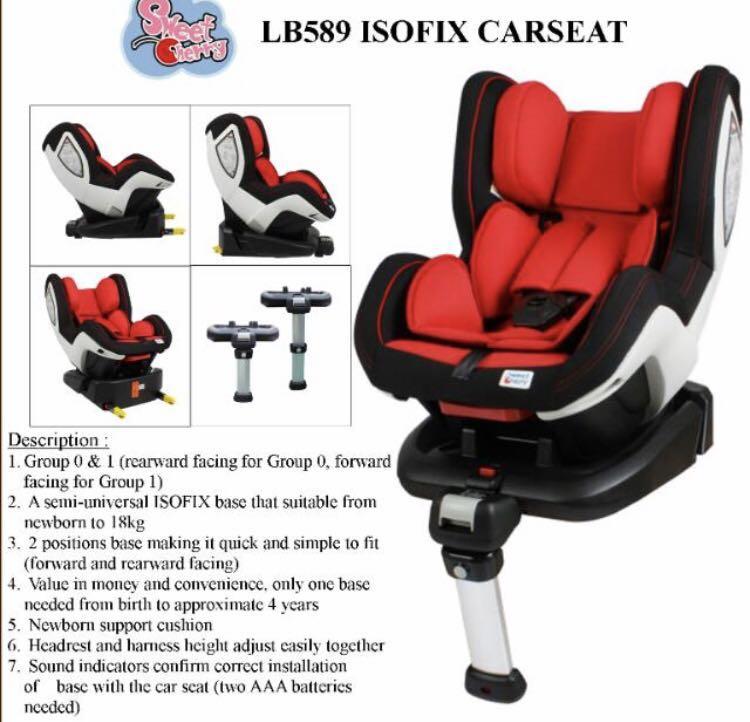 Sweet cherry car seat isofix sales
