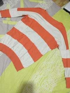 sweater garis gliter