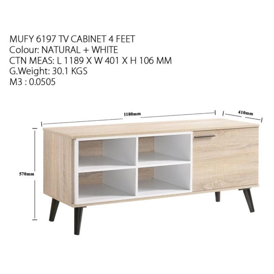 4 Feet Modern Tv Cabinet Furniture Shelves Drawers On Carousell