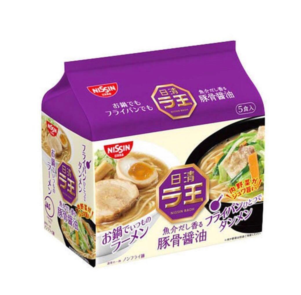 日本日清麵王魚介豚骨醬油拉麵 5包裝 Carousell