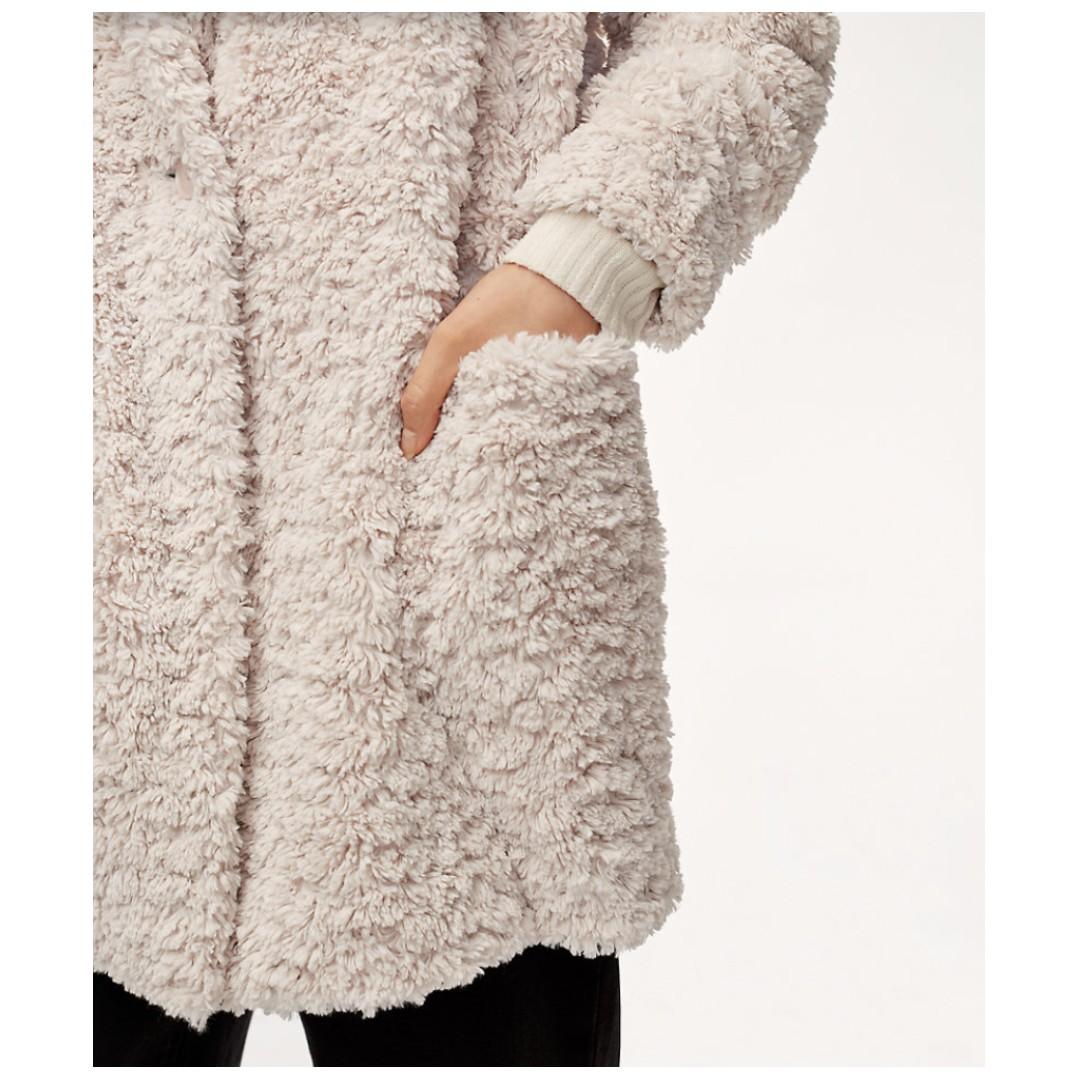 Sherpa faux discount fur coat