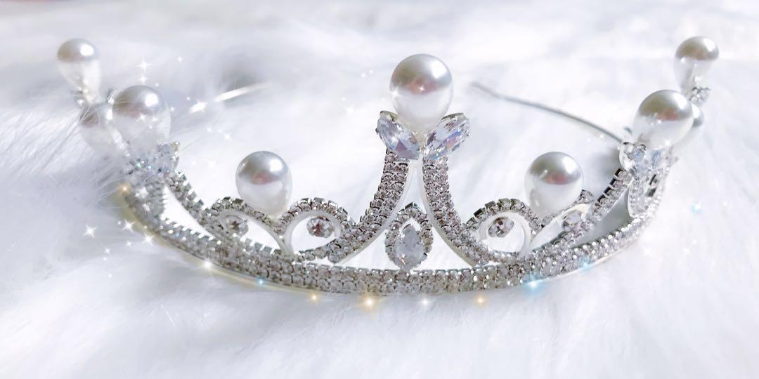 Avail Stock Princess Tiara Crown Clear Crystals