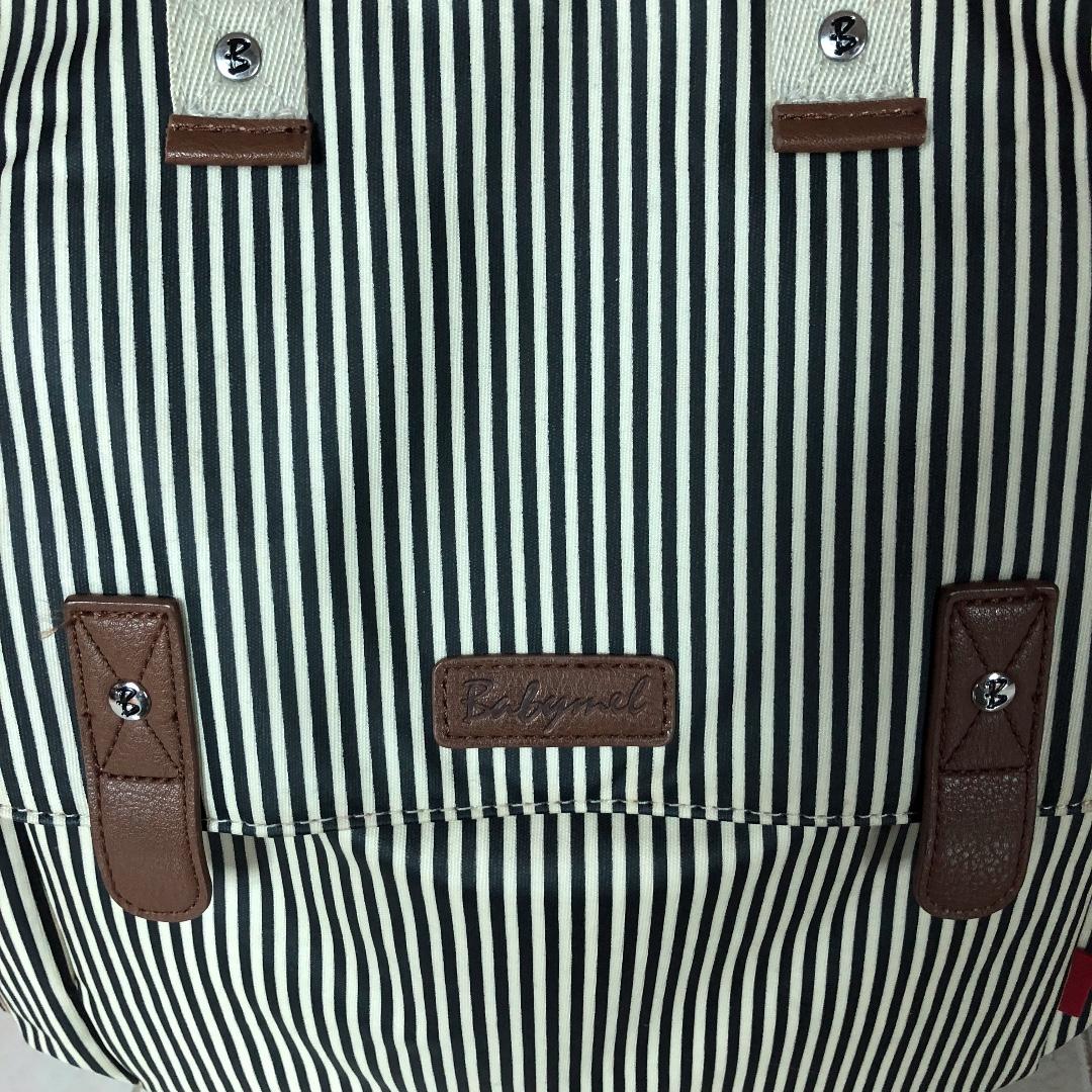 babymel robyn convertible backpack navy stripe
