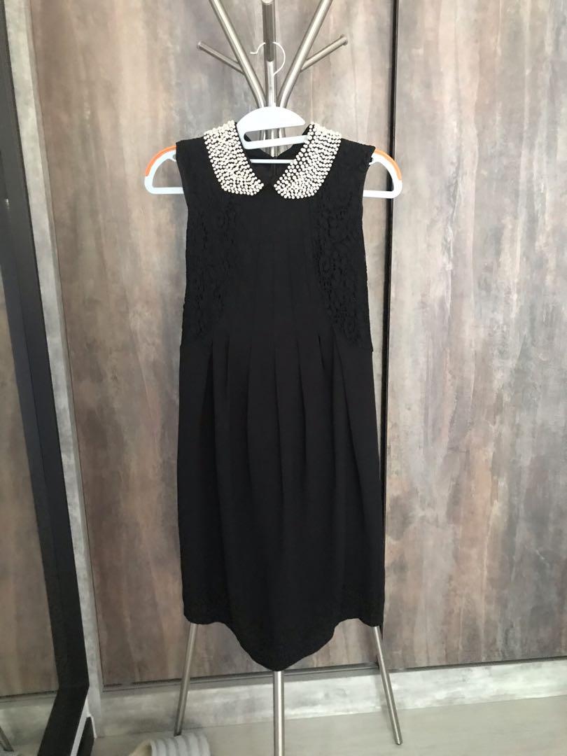 black dresses with pearls on them