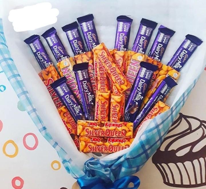 Buket Coklat Cadbury Dan Silverqueen Makanan Minuman Makanan
