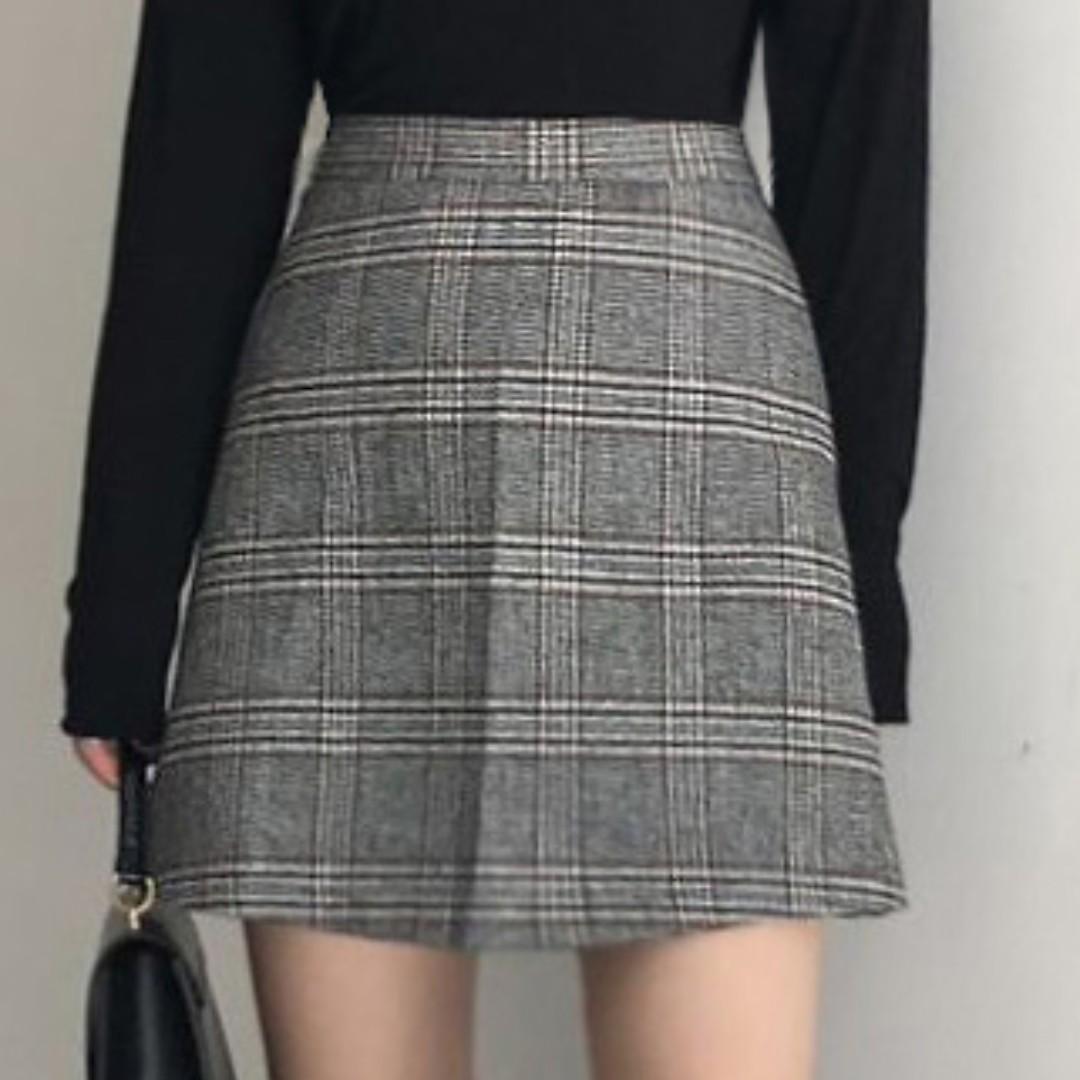 A line checkered skirt clearance