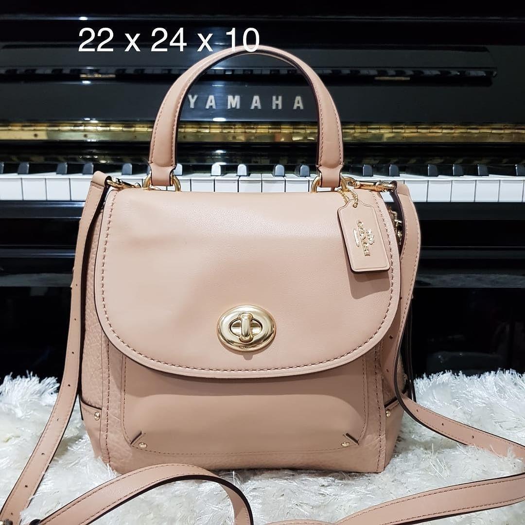 Coach Faye Nude Pink Backpack Crossbody, Barang Mewah, Tas & Dompet di