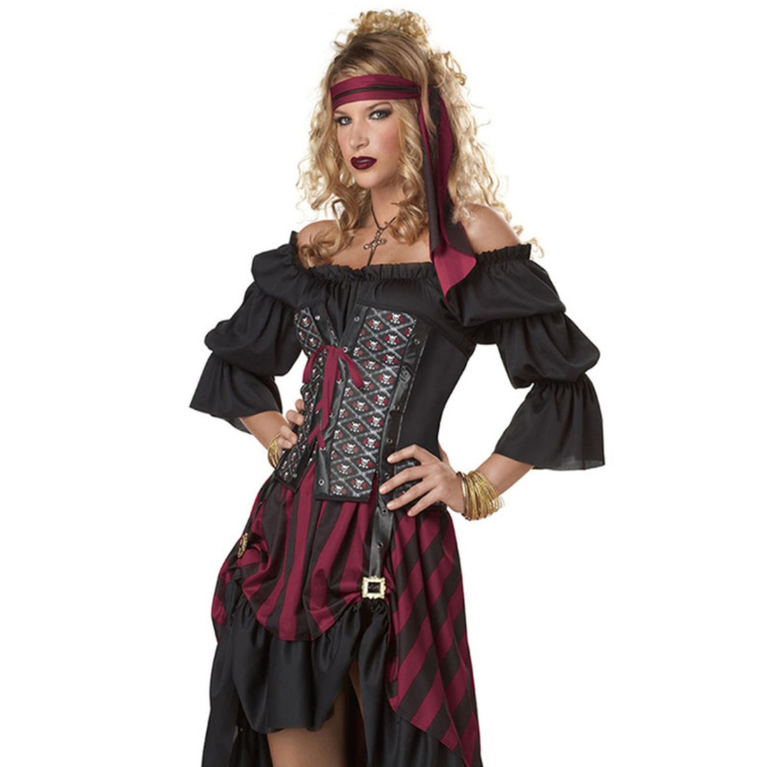 Deluxe Pirate Queen Corset Sexy Halloween Partycostume Womens Fashion