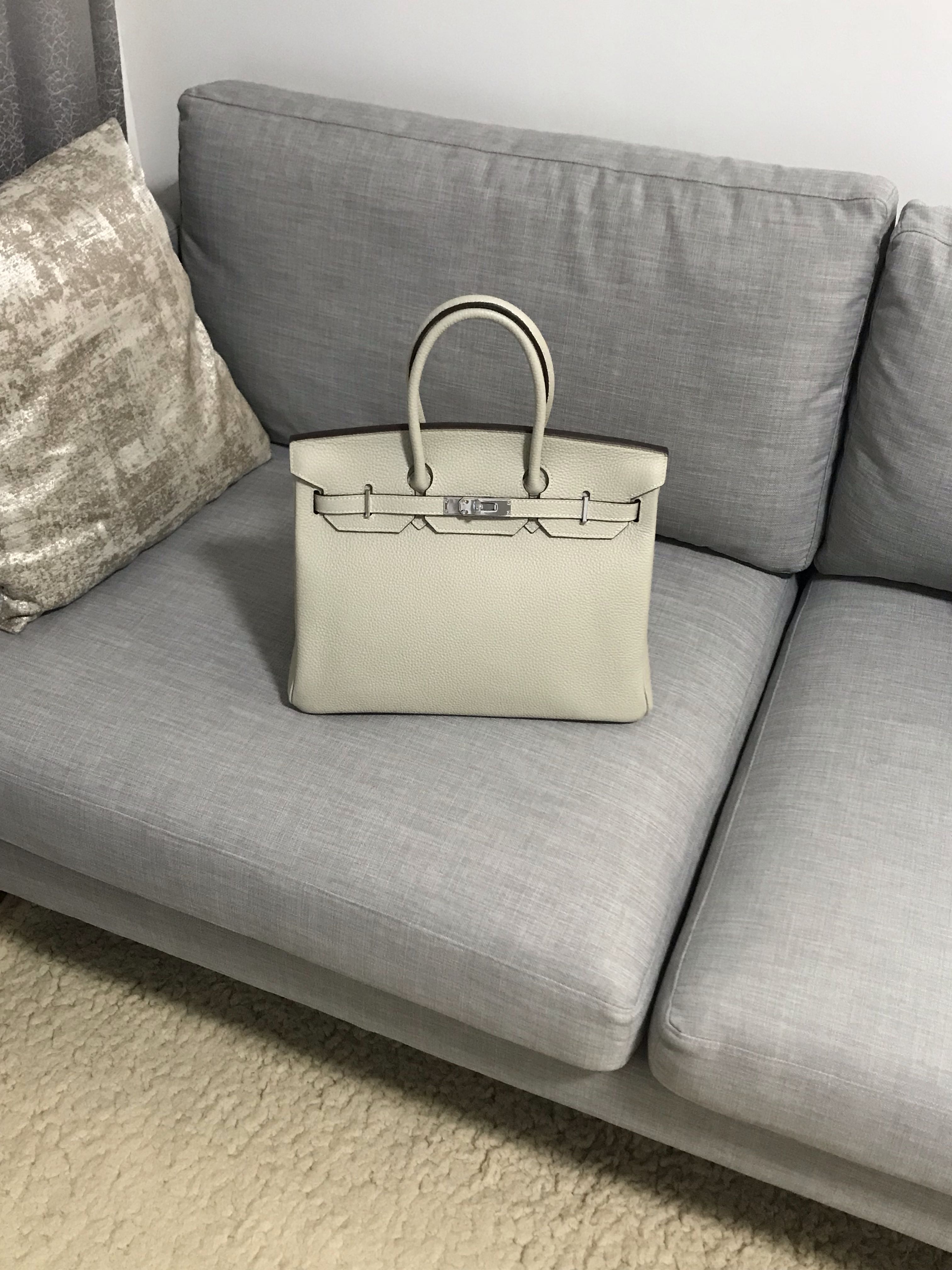 Grey birkin bag, Women's Fashion, Bags & Wallets, Tote Bags on Carousell