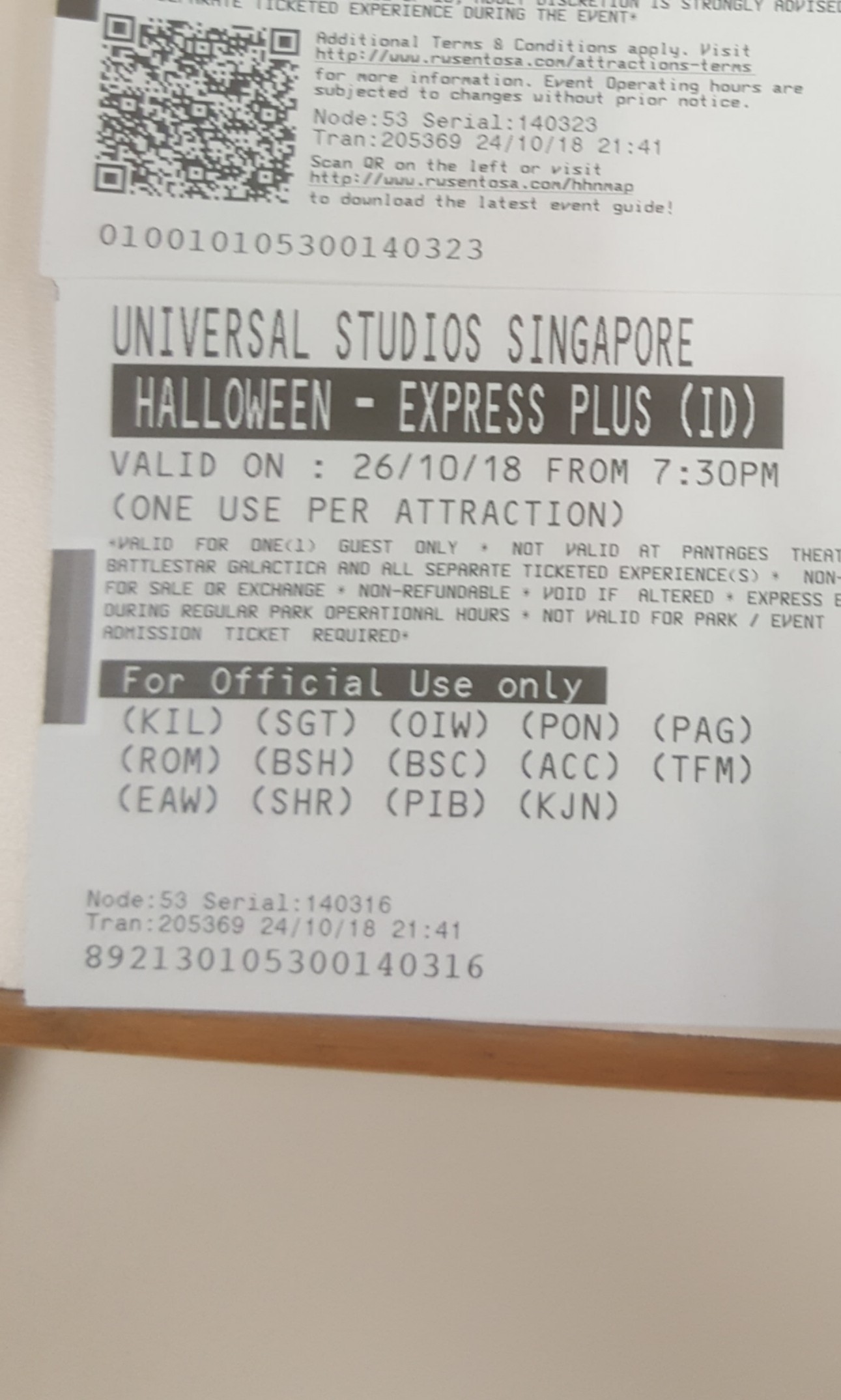 HHN Express pass plus, Tickets & Vouchers, Local Attractions