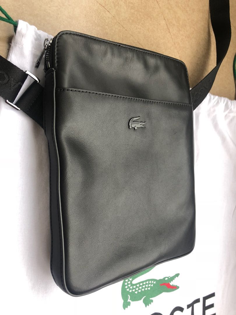 lacoste flat crossover bag