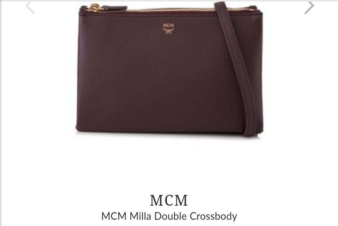 mcm double zip crossbody