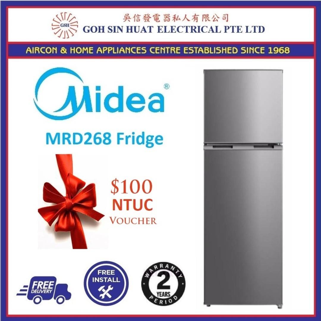 Midea Mrd268 2 Door Fridge 254l Promo Price Home Appliances Kitchenware On Carousell