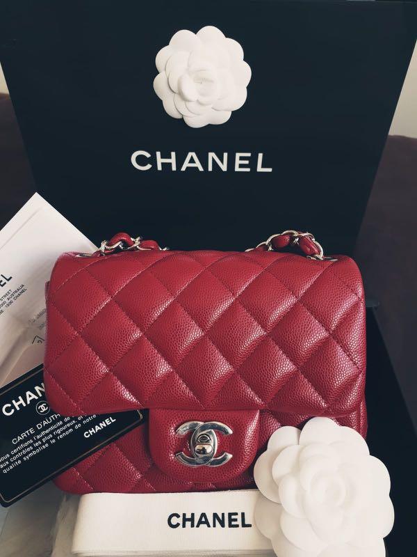 chanel raspberry bag
