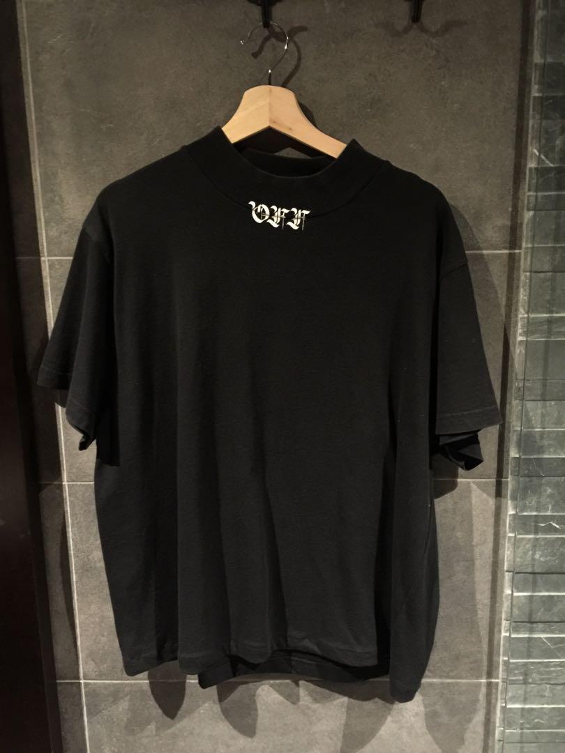 off white mock neck t shirt