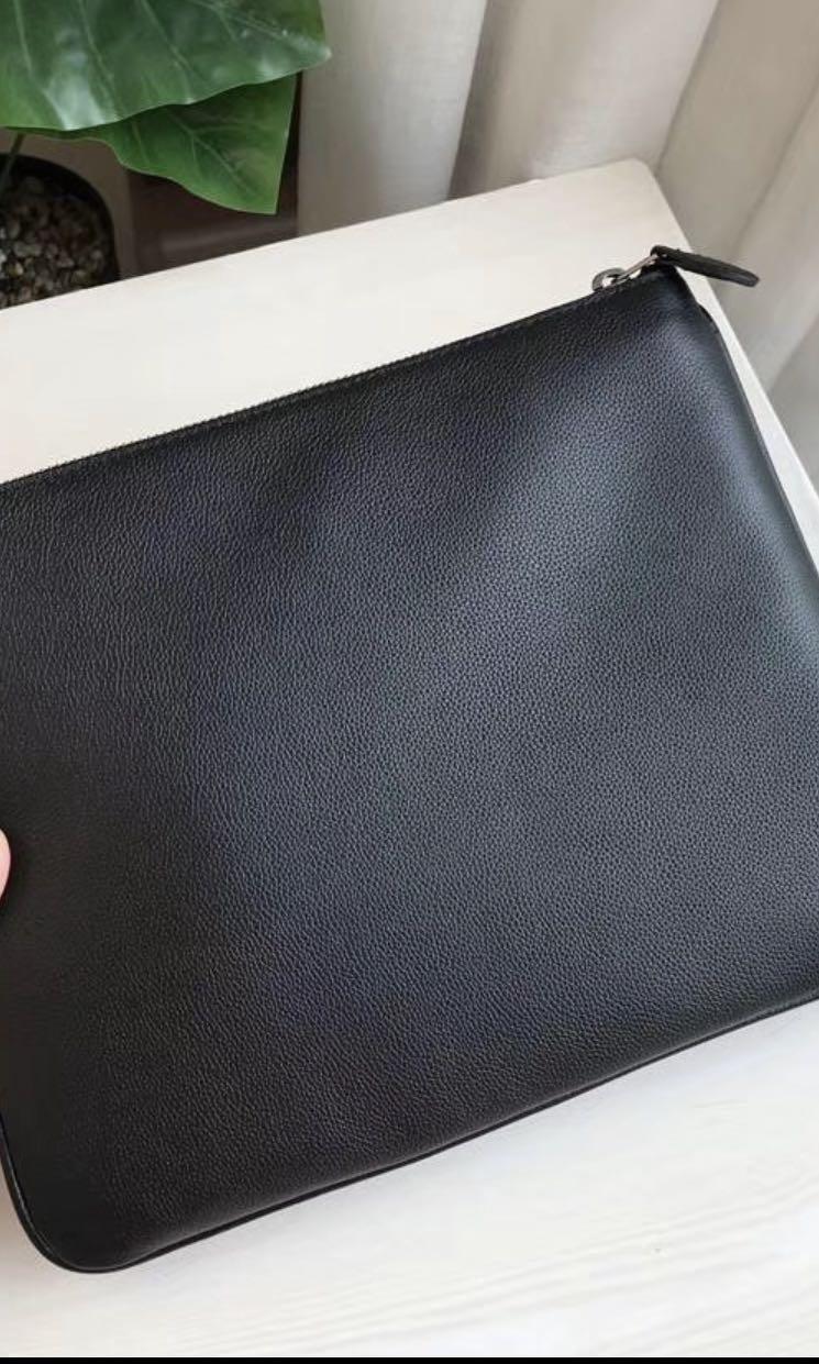 Original Coach men clutch laptop bag iPad mini case wallet
