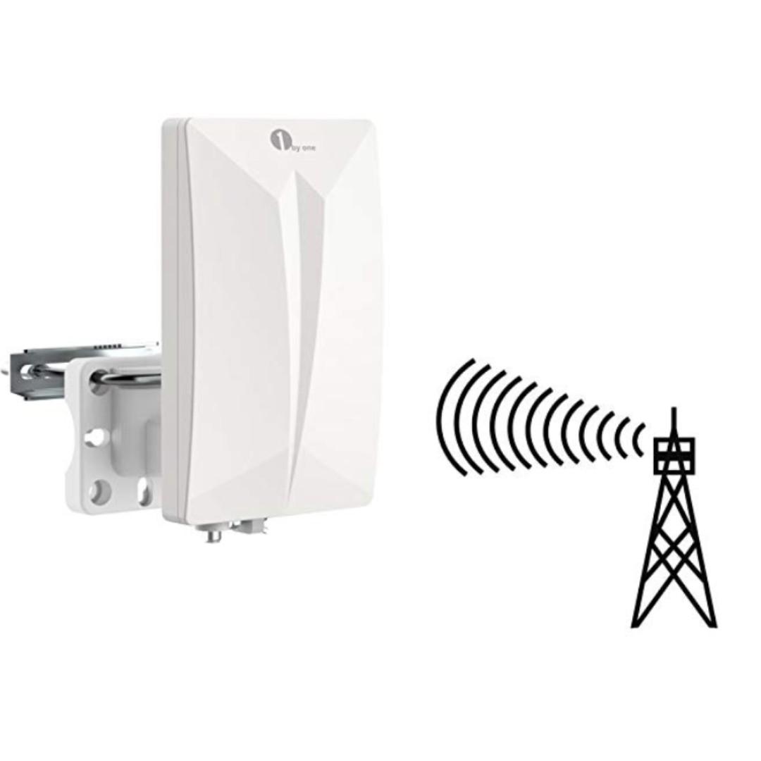 P9 1byone Indoor Outdoor Tv Antenna Digital Tv Aerial For Hdtv Dvb T Receiver Vhf Uhf Fm Digital Freeview And Analog Tv Signals Smd Circuit Technology Anti Uv Coating Waterproof And Compact Design Electronics Others On Carousell