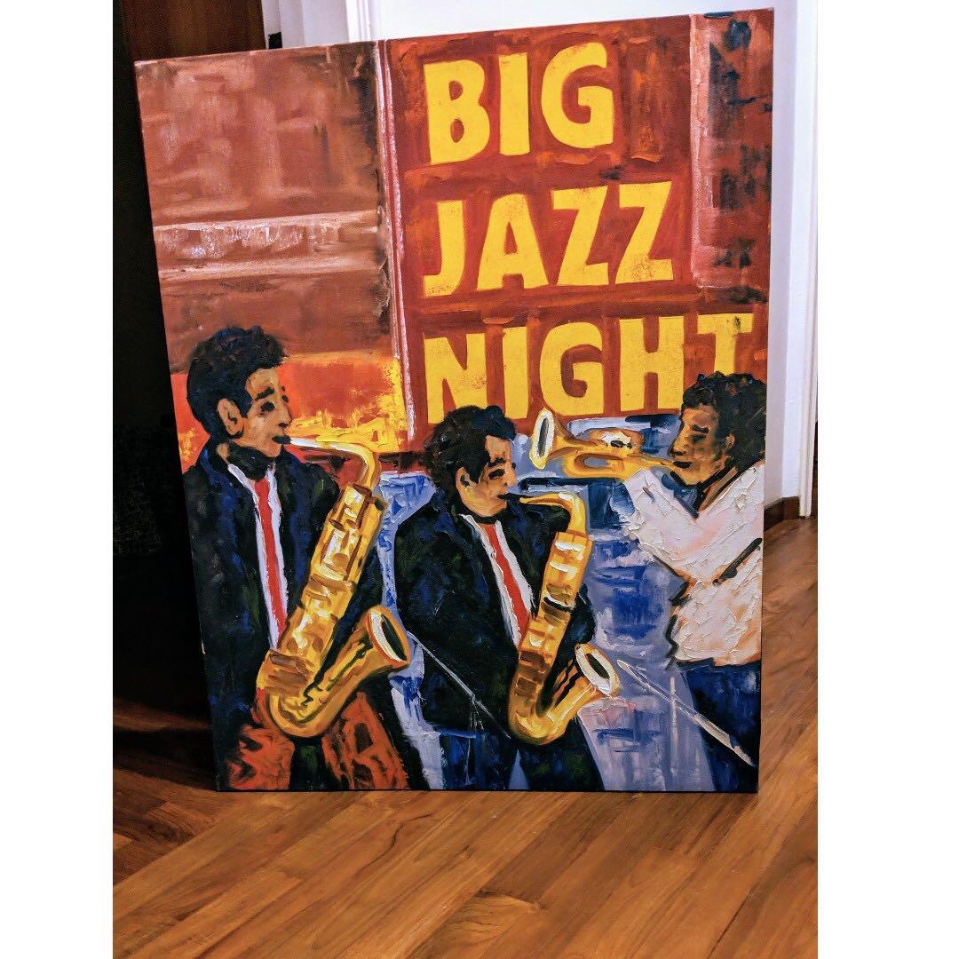Painting Big Jazz Night Furniture Home Decor Others On Carousell