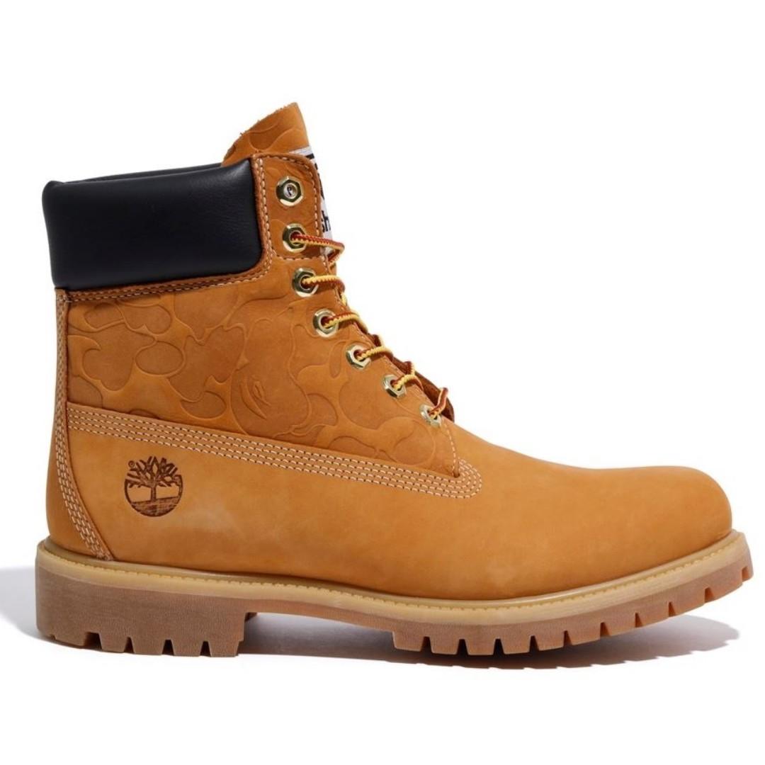 undefeated x bape x timberland
