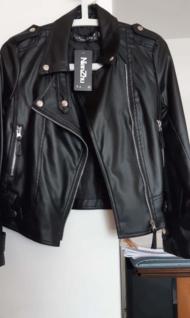 Pvc leather jacket hot sale