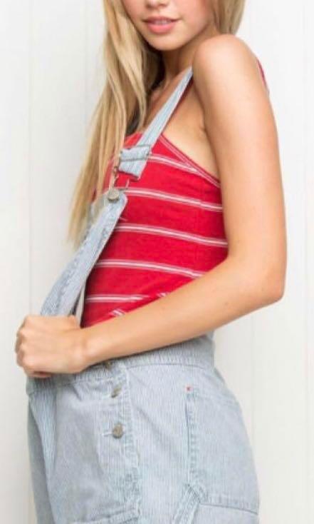 Red and white halter top Outlet