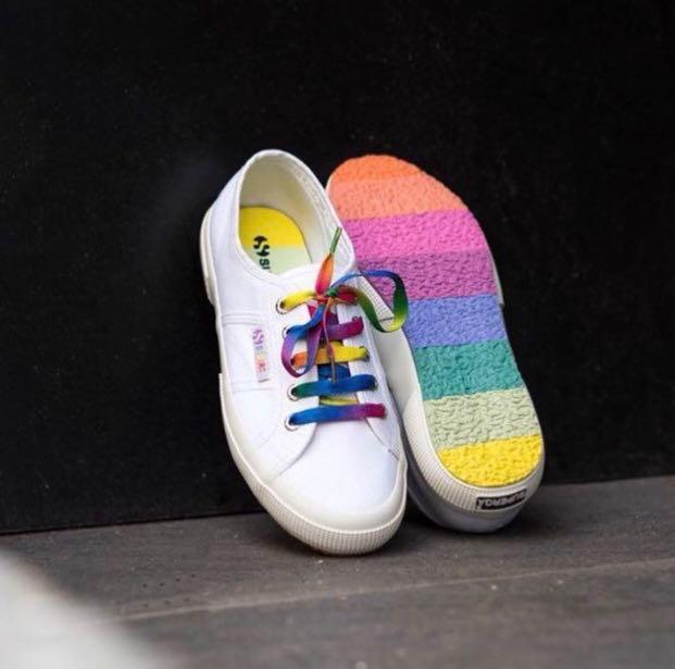 superga rainbow shoes