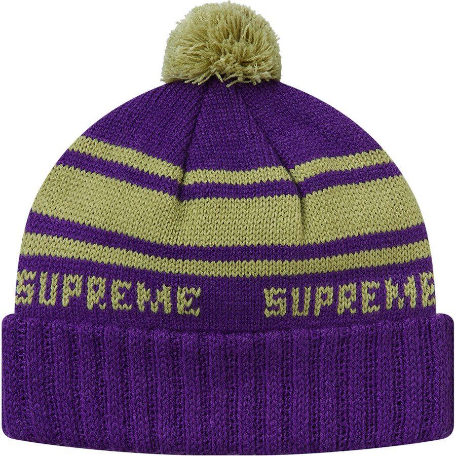 supreme classic stripe beanie
