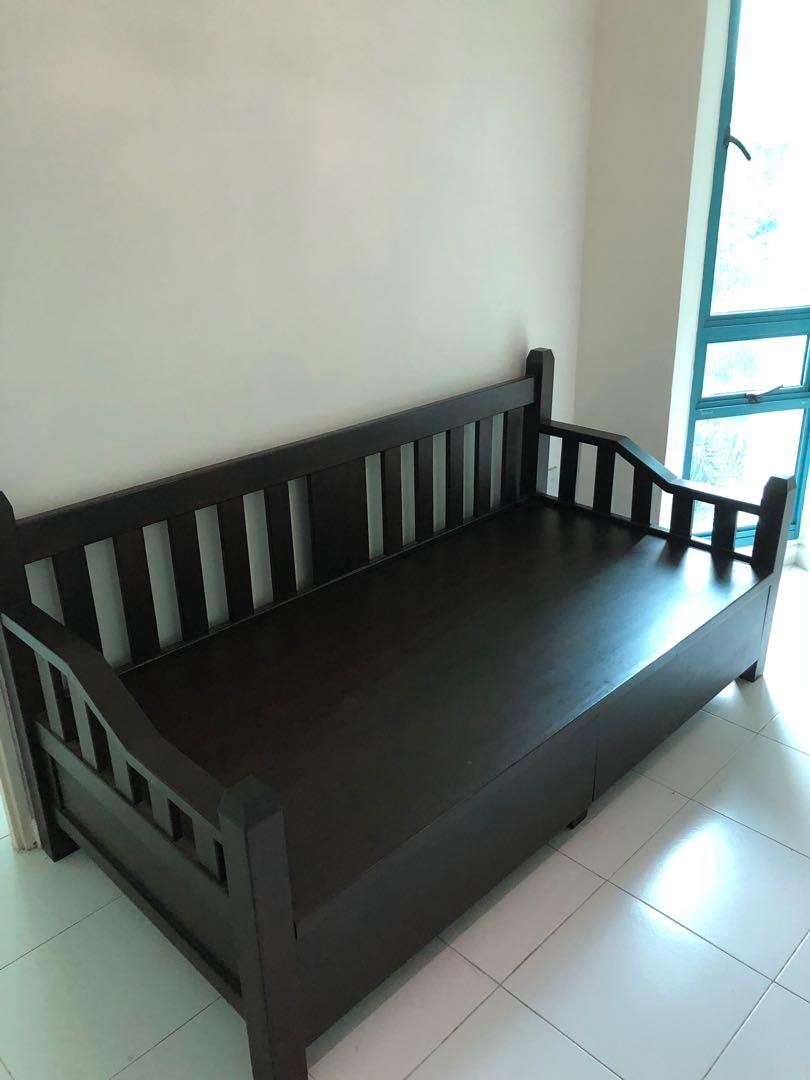 Vista Solid Wood Single Bed Sofa Furniture Others On Carousell