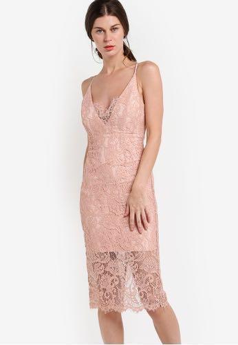 Lace dress zalora cheap