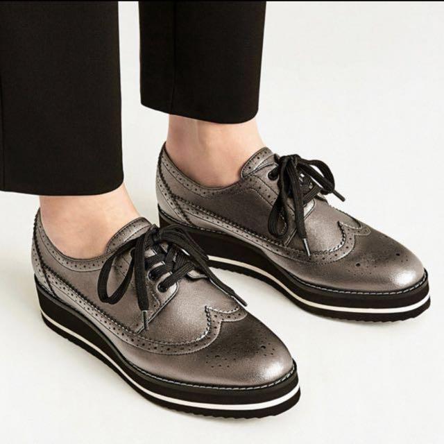Zara platform blucher shoe, Women's 