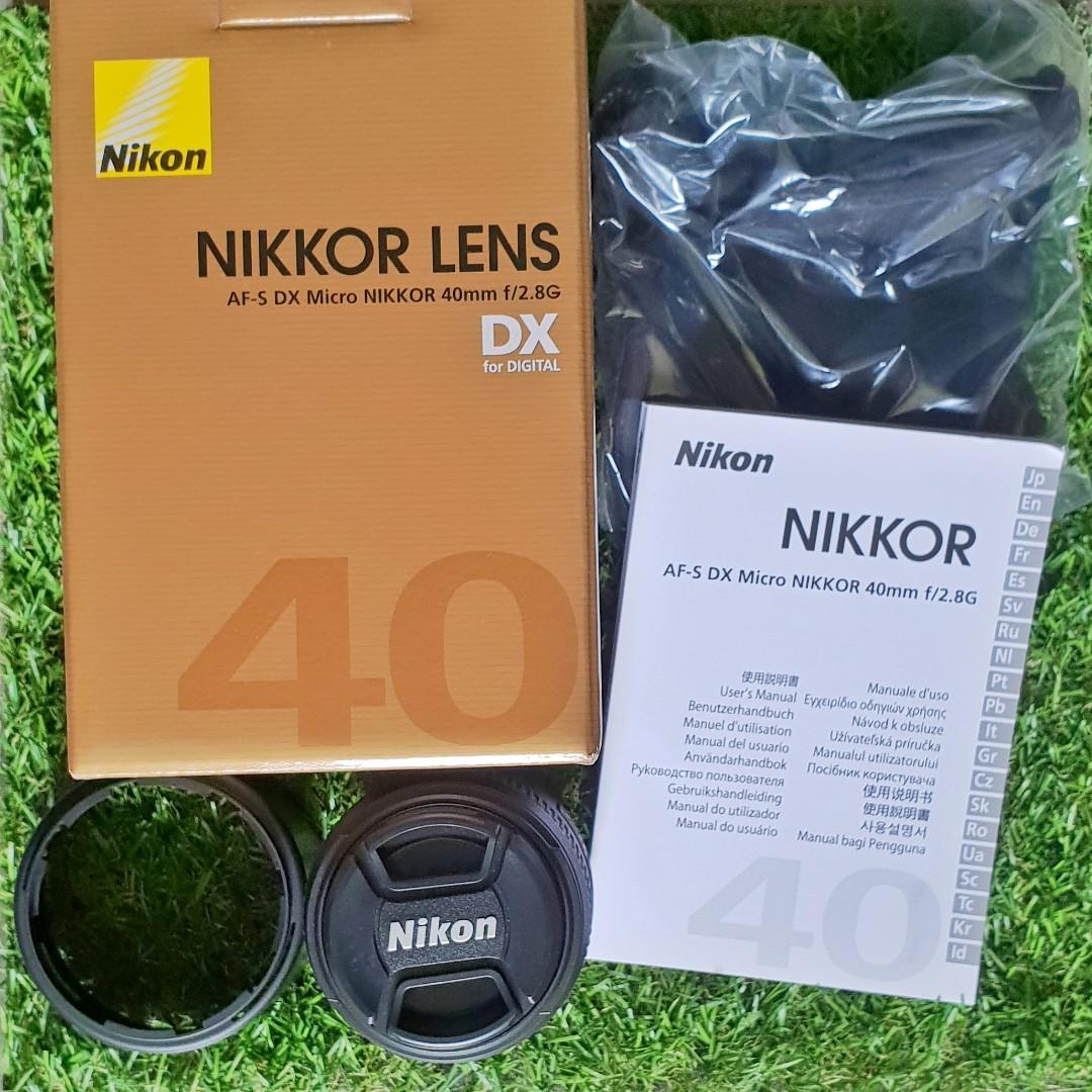 Af S Dx Micro Nikkor 40mm F 2 8g Photography Lenses On Carousell
