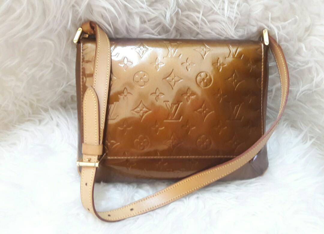 Authentic Louis Vuitton Thompson Street Bronze Vernis-Very Very Good  Condition Preloved bag in Very Good Condition, Barang Mewah, Tas \u0026 Dompet  di Carousell