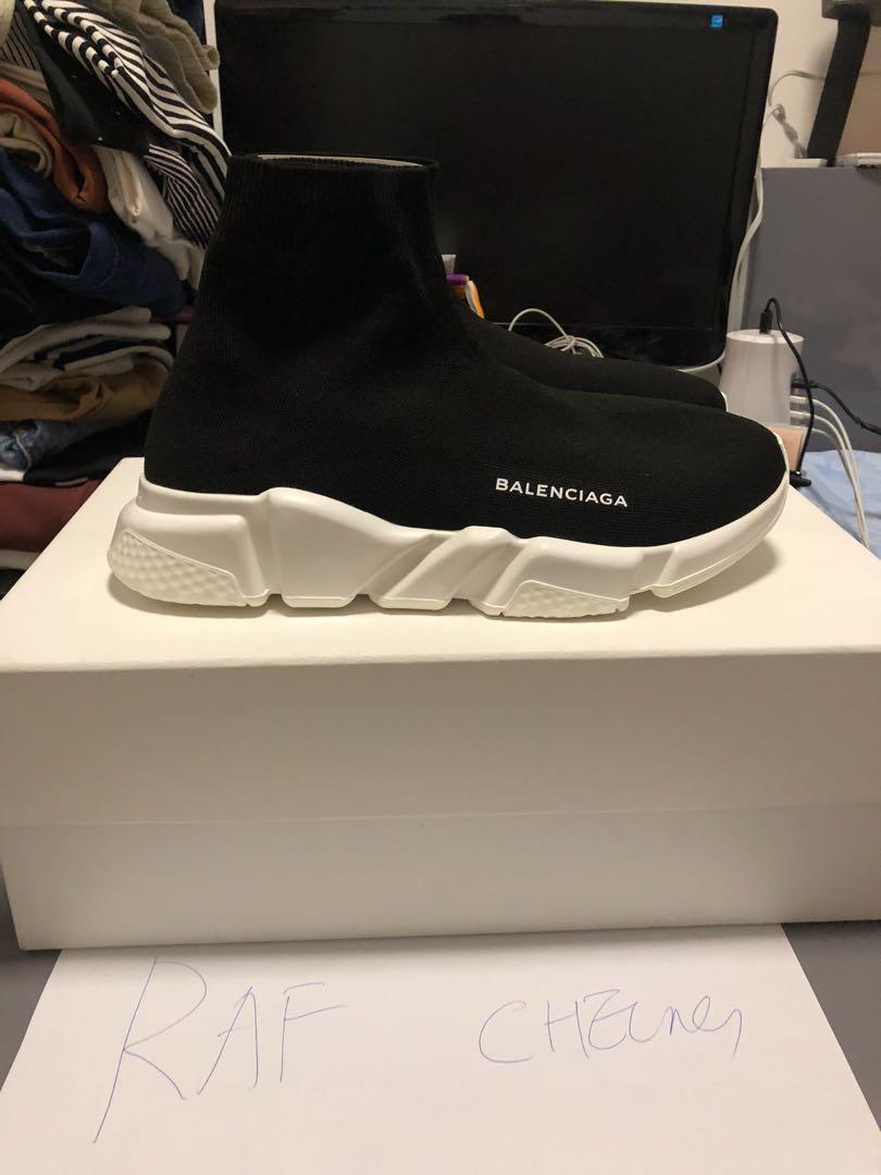 Balenciaga Speed Trainer Sock Race Runners Grey Green