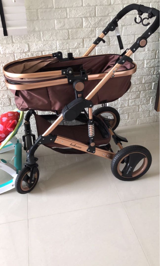 Belecoo stroller hotsell rose gold