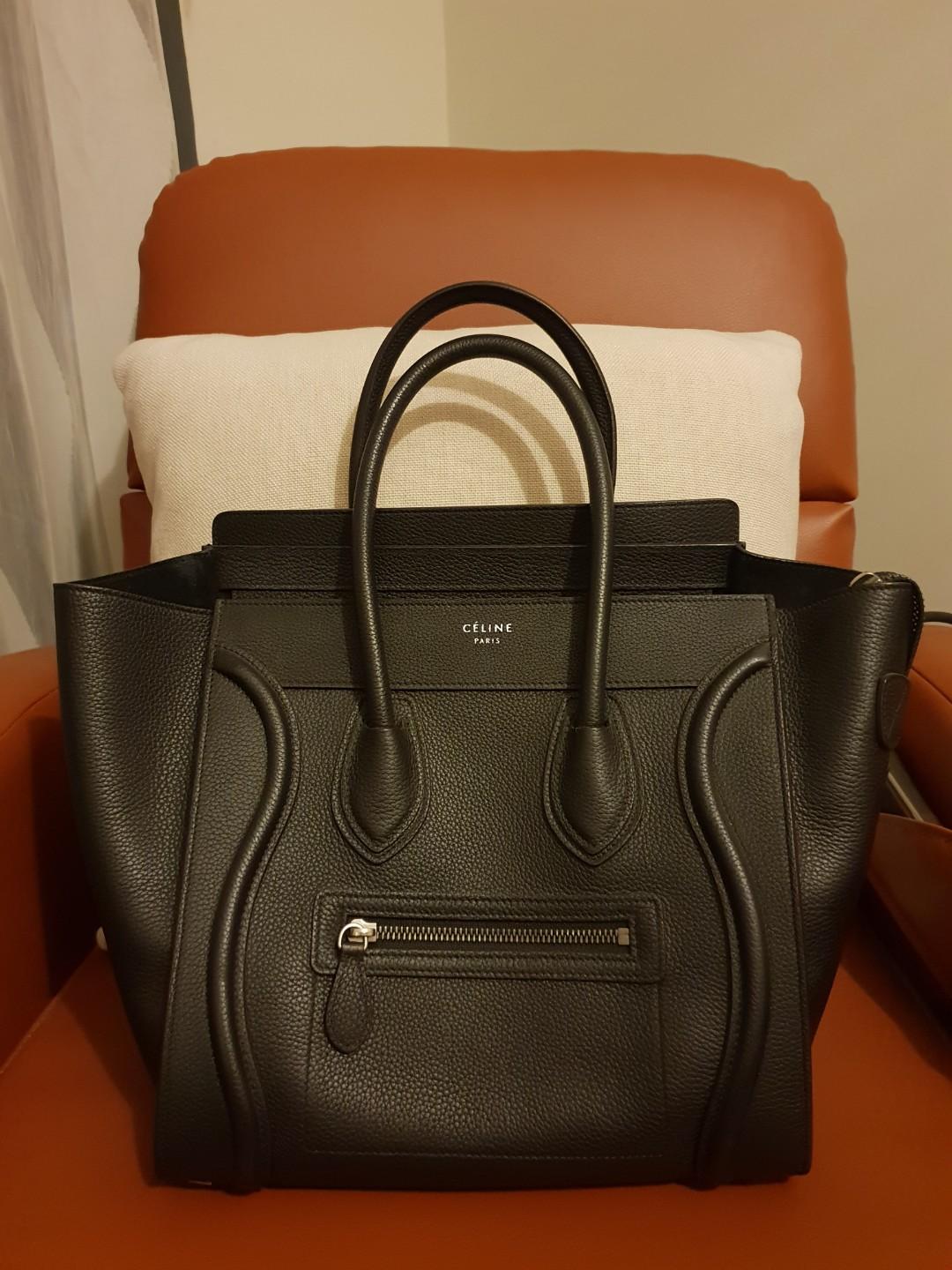 celine luggage tote black