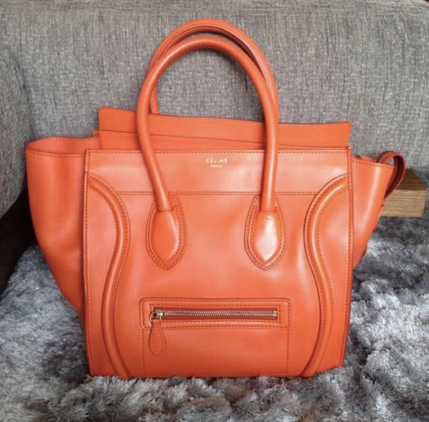 Celine luggage orange discount