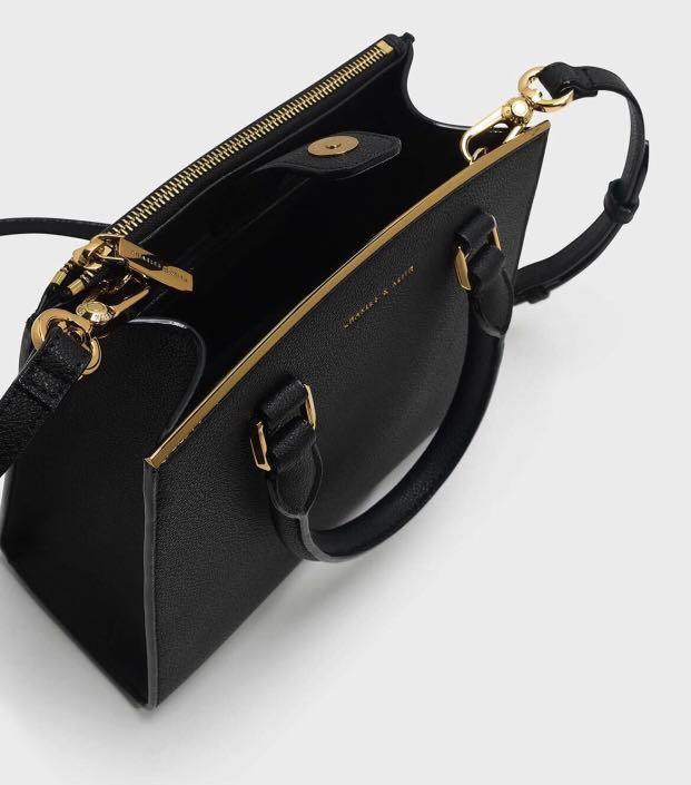 structured handbag charles and keith