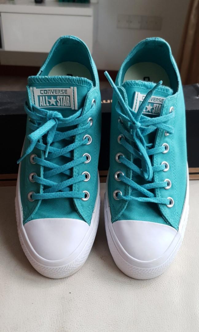 aqua blue converse shoes
