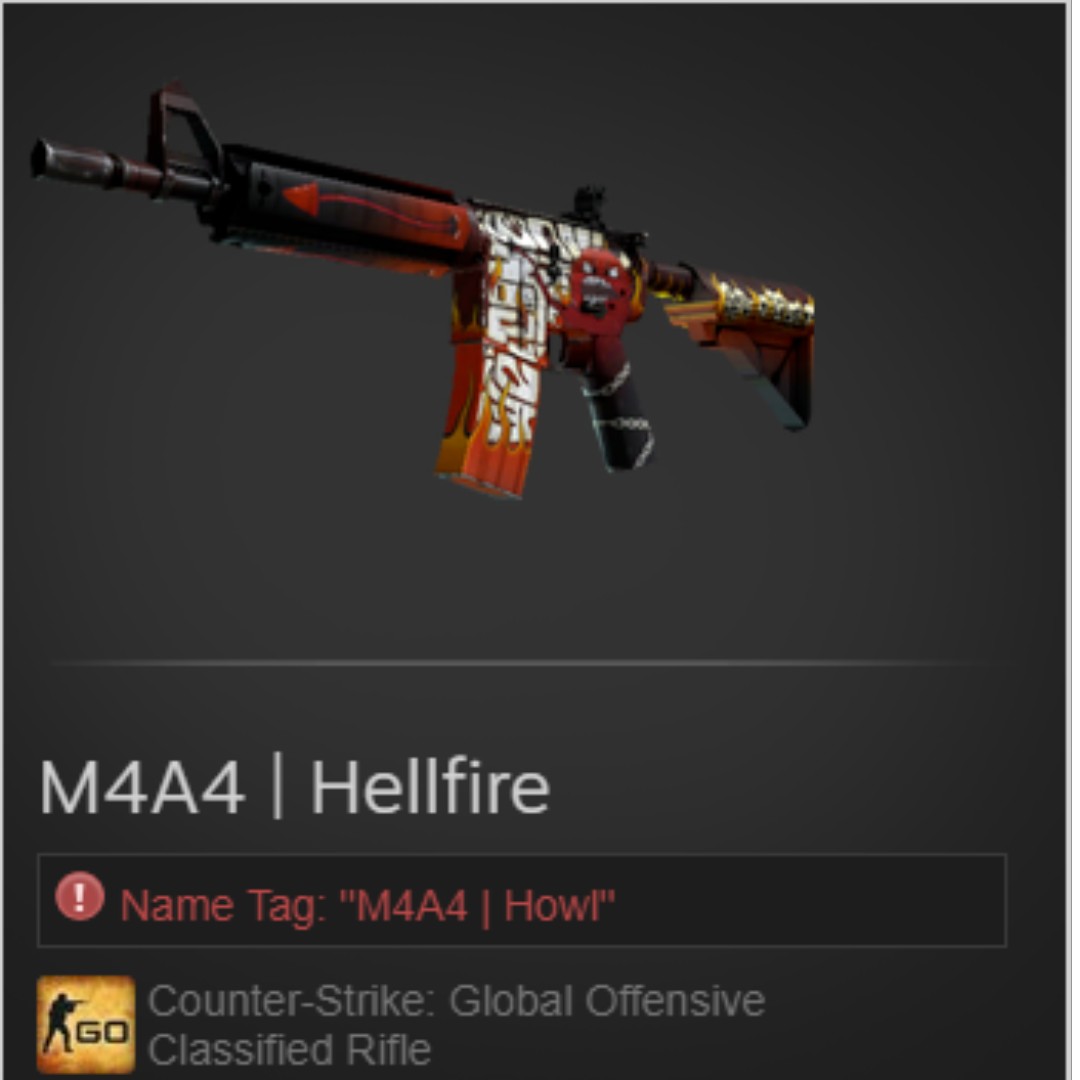Csgo M4a4 Hellfire Fn Toys Games Video Gaming In Game Products On Carousell - m4a4 roblox