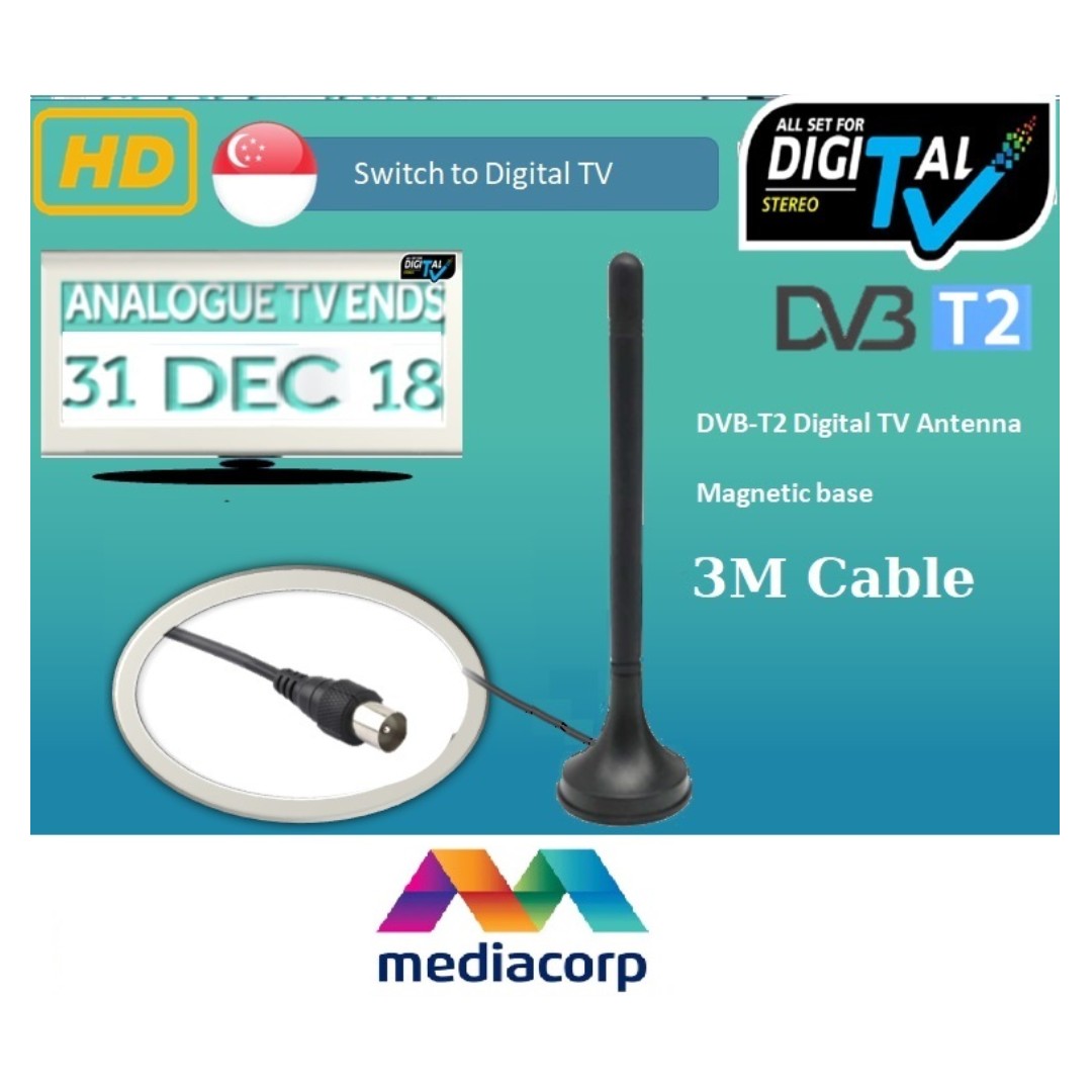 Digital Tv Antenna Dvb T2 Singapore Use Only Home Appliances Tvs Entertainment Systems On Carousell