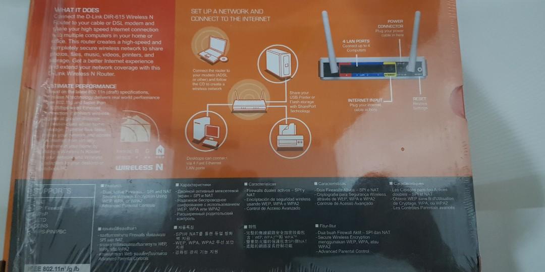 Dlink Dir 615 Unifi Wireless N Router Electronics Computer Parts Accessories On Carousell