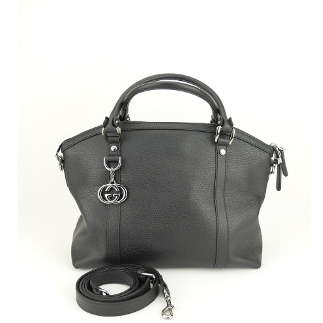 Gucci New 341503 Convertible with Interlocking G Charm Leather
