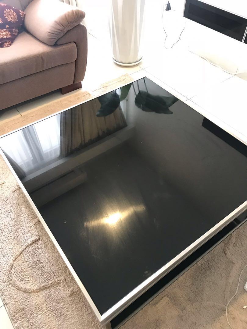 Harvey Norman Black Glass Modern Coffee Table, Furniture & Home Living